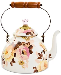 MacKenzie-Childs Wild Rose White 3-Qt. Tea Kettle