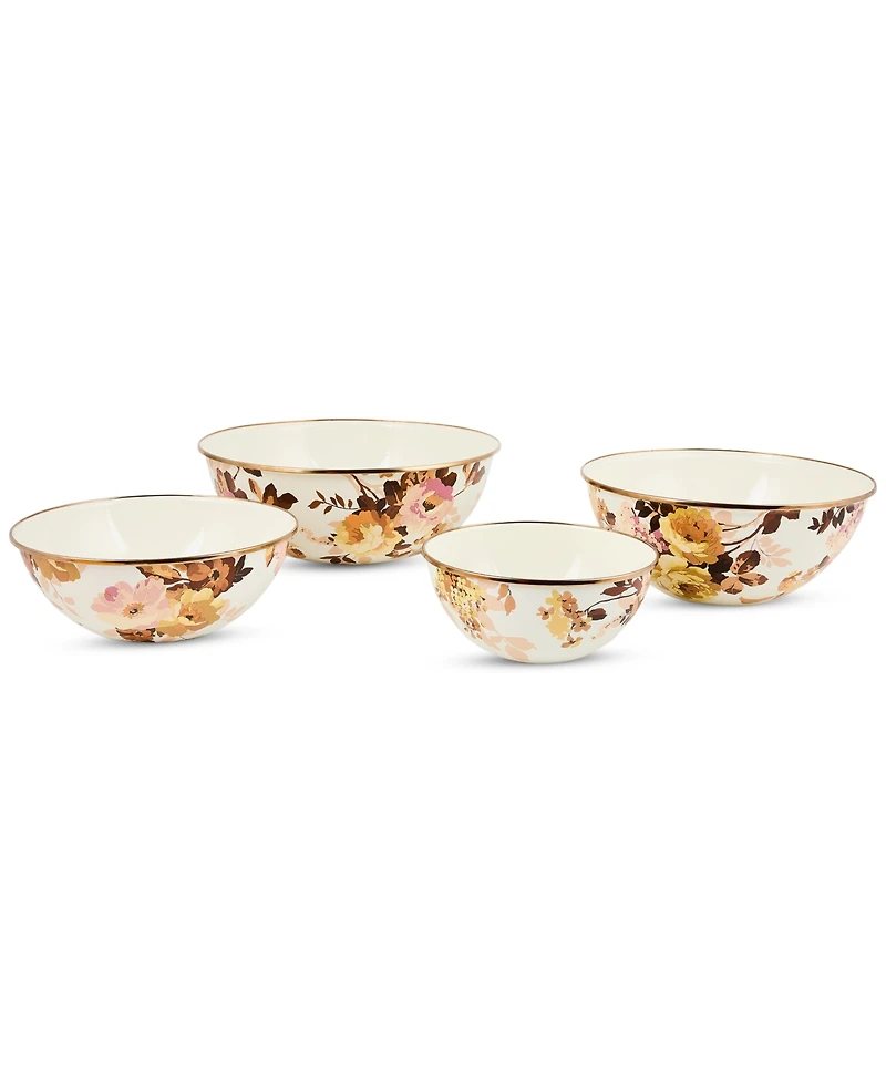 MacKenzie-Childs Wild Rose White Small Everyday Bowl, 40-oz.