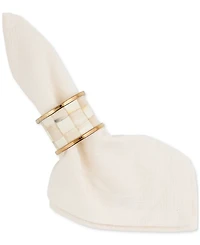 MacKenzie-Childs Mocha Check Napkin Rings, Set of 4