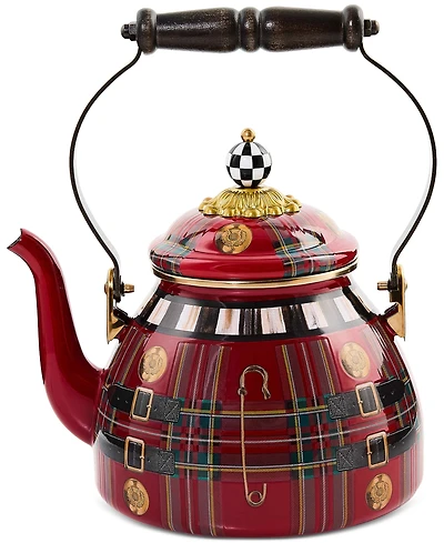 MacKenzie-Childs The Kilted Enameled 2-Quart Tea Kettle