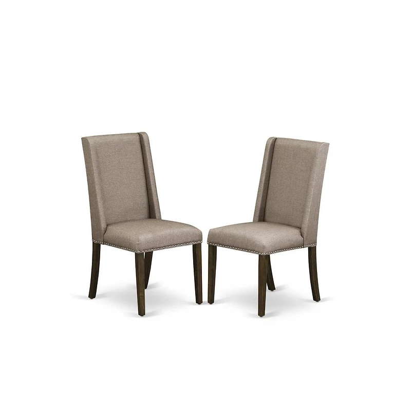 East West Furniture 5-Piece Modern Dinette Set Included 4 Kitchen Dining chairs Upholstered Seat and Stylish Chair Back and Rectangular Dining room Ta