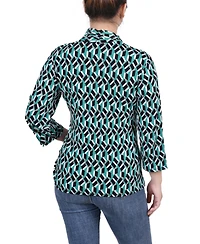 Ny Collection Petite 3/4 Sleeve Two-Fer Top