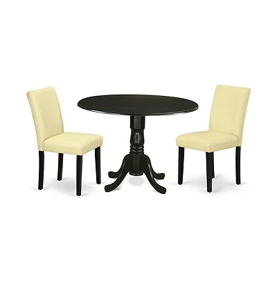 East West Furniture Dining Room Set Black