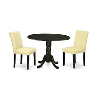 East West Furniture Dining Room Set Black
