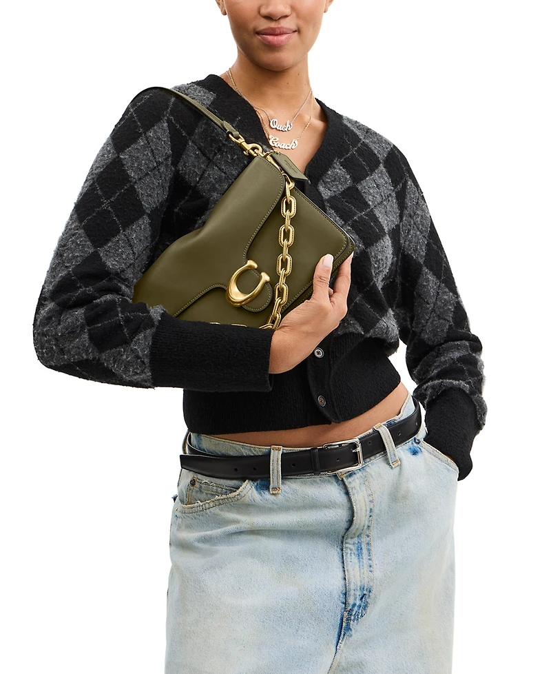 Coach Chain Tabby Leather Small Shoulder Bag