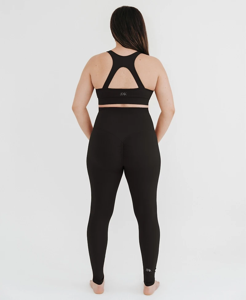 Axk Women's Athletic Maternity Legging with Scrunched Butt Design and Supportive Belly Band