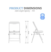 Emma+Oliver Kids 3 Piece Folding Table And Chair Set - Kids Activity Table Set