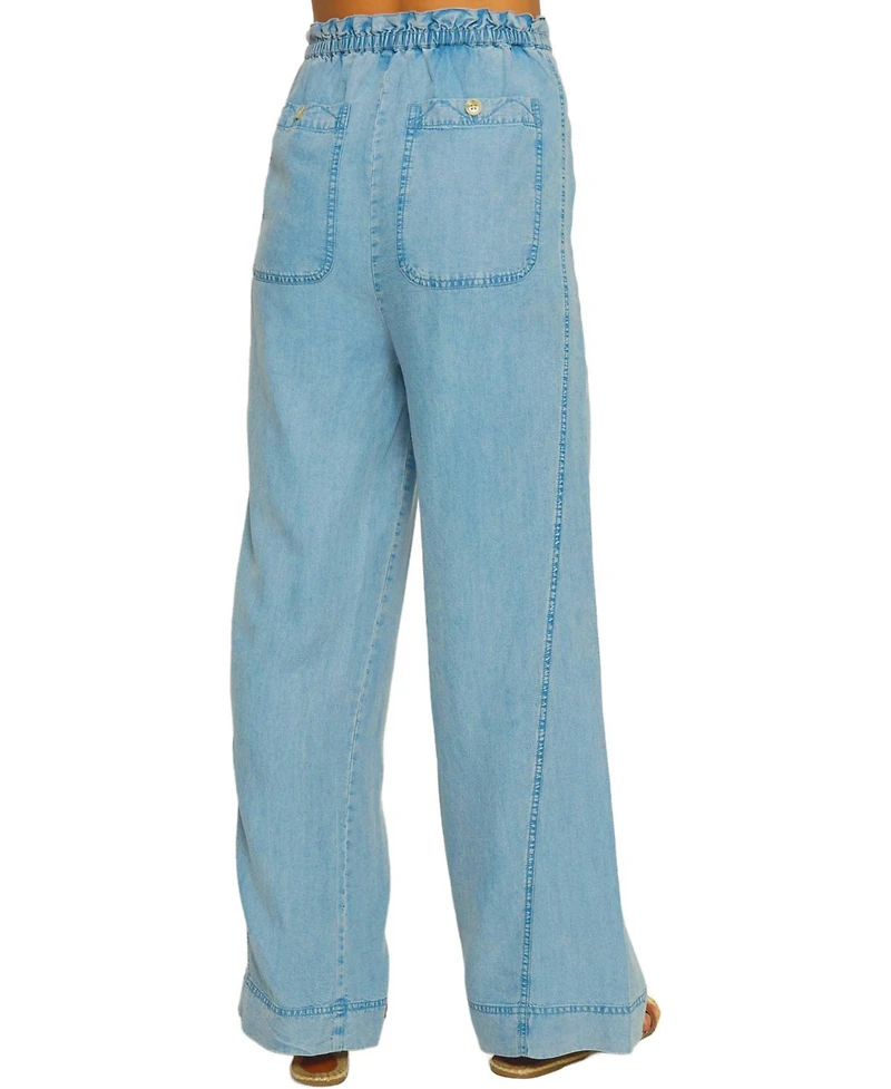 Central Park West Women's Mid Rise Wide Leg Pant