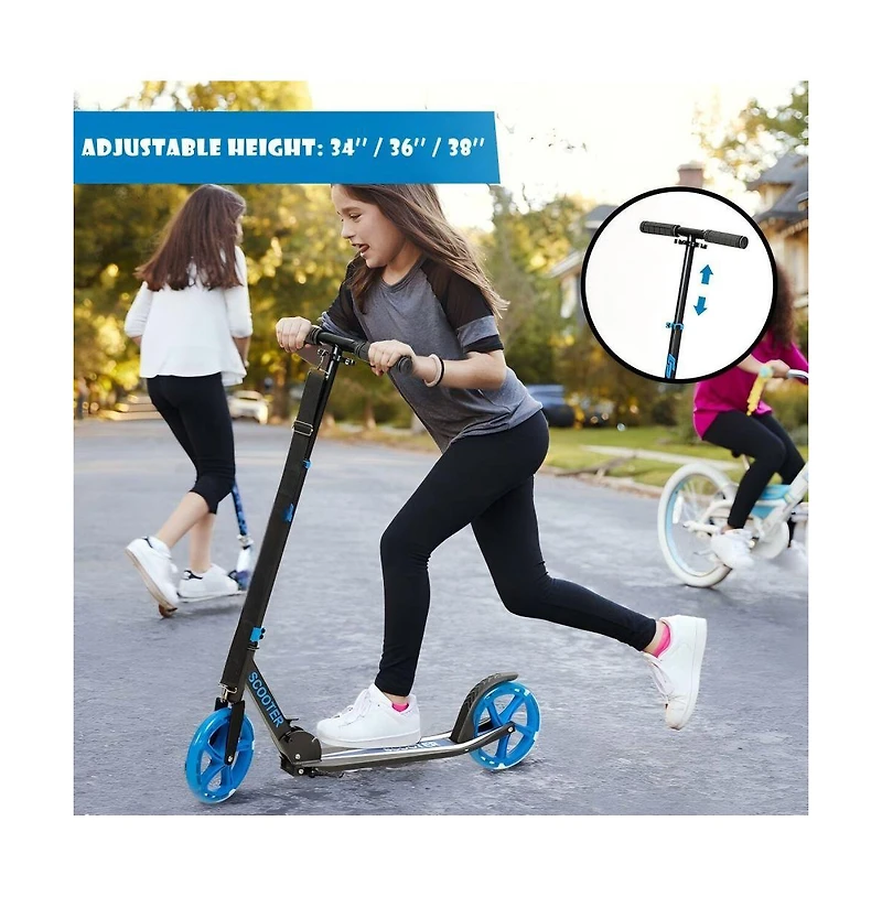 Akiudex Folding Kick Scooter with Led Light-Up Wheels
