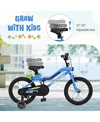 Akiudex Kids Bike with Led Lights, Dual Brakes, and Training Wheels