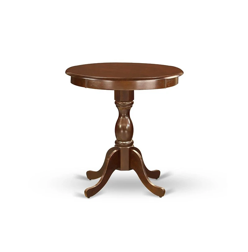 East West Furniture 3-Pc Kitchen Dining Set - 2 Mid Century Dining Chairs and 1 Wooden Dining Table (Mahogany Finish)