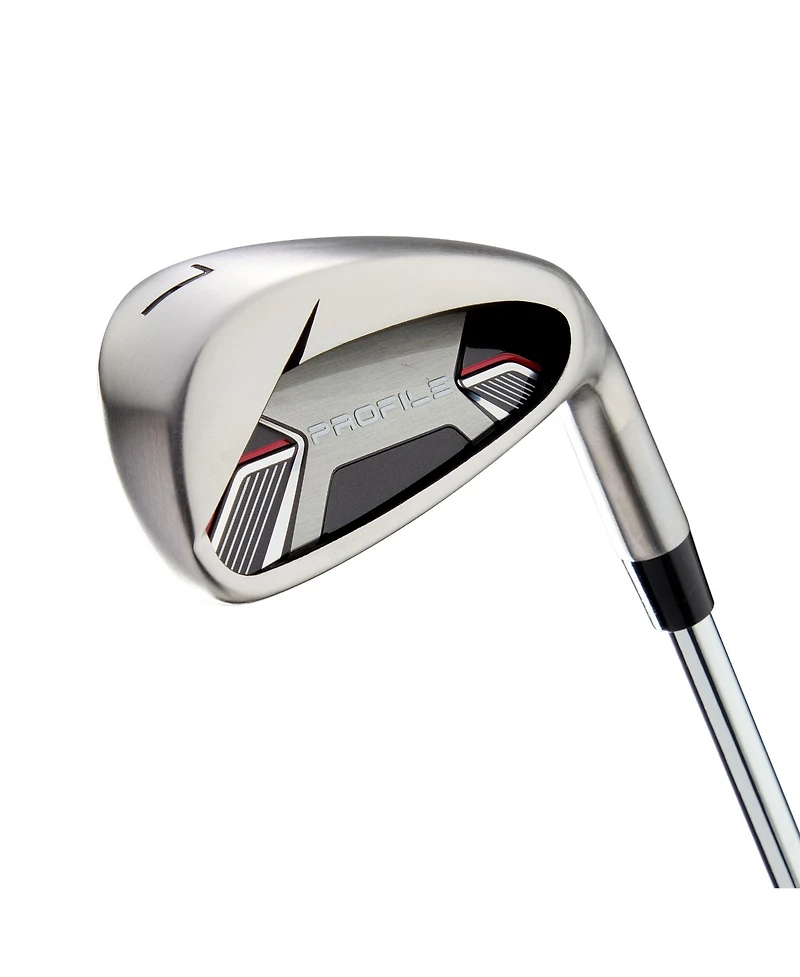 Wilson Profile Senior 11 Piece Mens Right Hand Golf Complete Set - Cart Bag - Standard / Regular / Red/Grey/Black