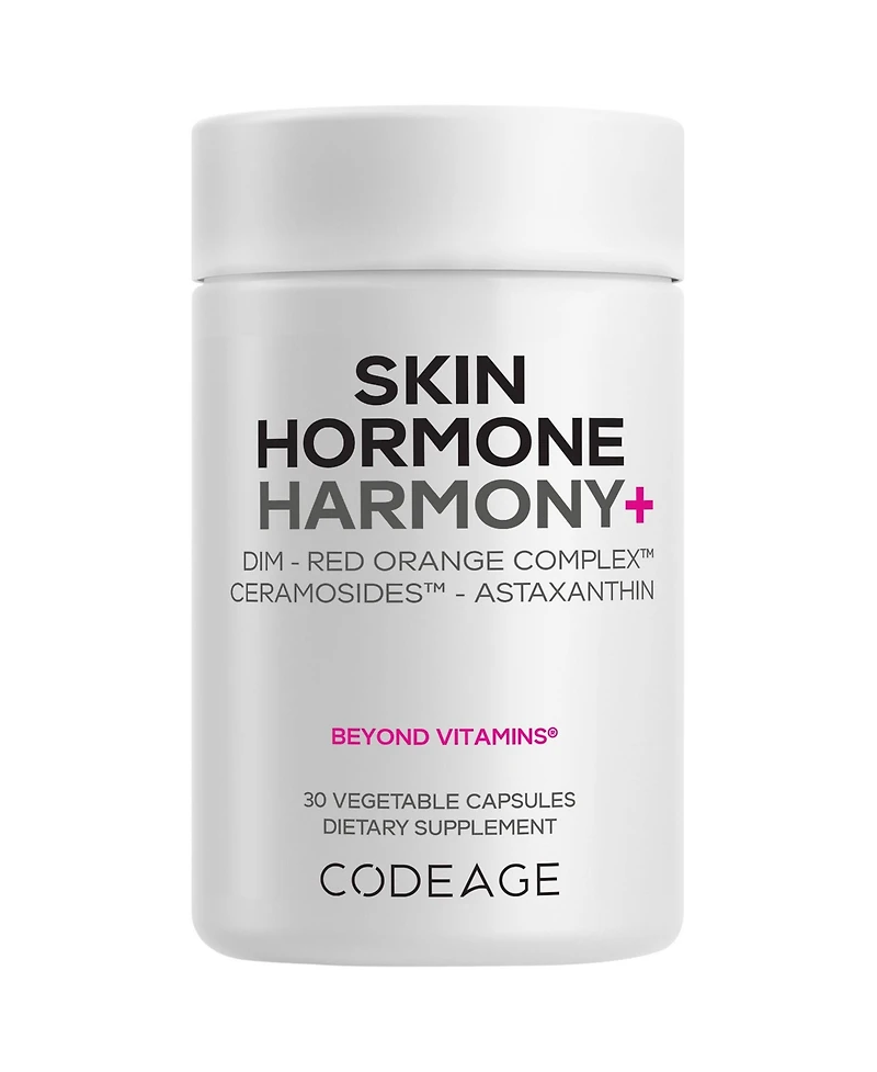 Codeage Skin Hormone Harmony+ Supplement – Skin Hair Support With Astaxanthin, Vitamin C Ascorbic Acid, Liposomal Delivery – Non-gmo – 30 Capsules