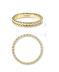 Devata Wheat Ring 14K Gold, 8, approx. 3.0 grams
