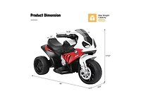 Akiudex Kids 3 Wheel Ride On Motorcycle with Music and Headlights