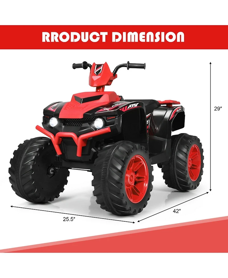 Akiudex Kids Electric Ride On Atv with Music Lights and Slow Start