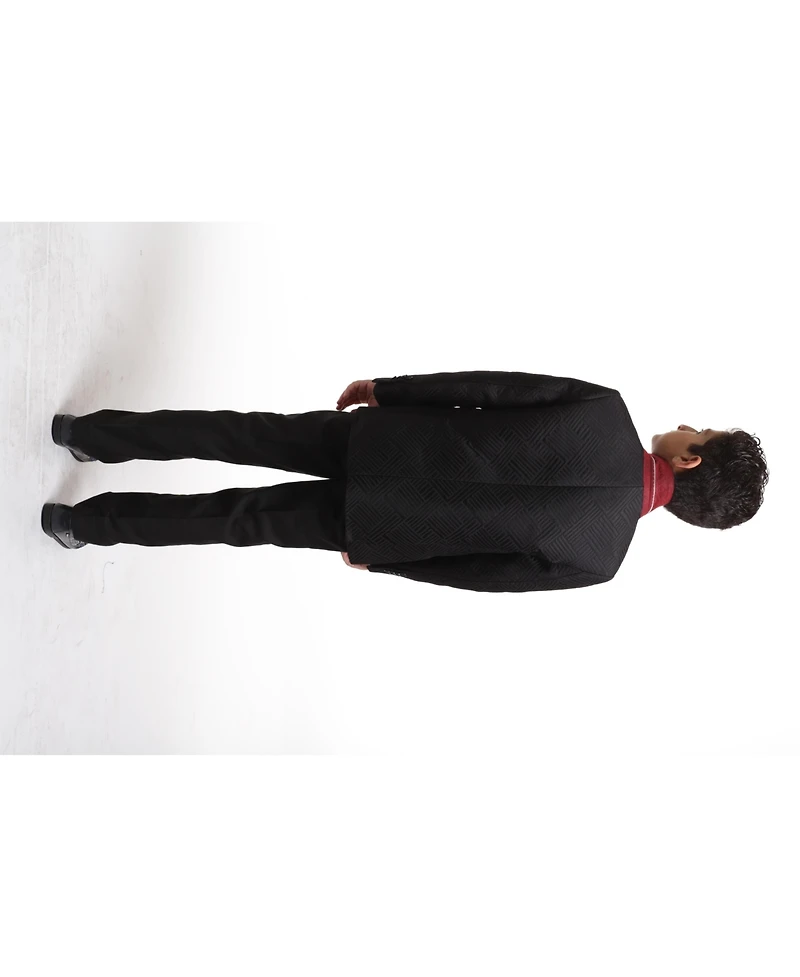 Elie Balleh Boys Black Slim Fit Sports Coat