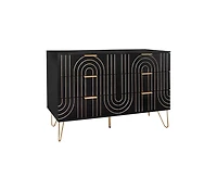 Casainc Carved Storage Cabinet with 6 Drawer and Metal Handles