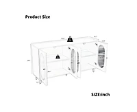 Casainc Freestanding Storage Accent Cabinet with Acrylic Doors