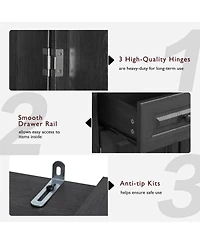 Casainc 71" Kitchen Pantry Cabinet with Pull-Out Organizers, 6 Door Shelves & Drawers