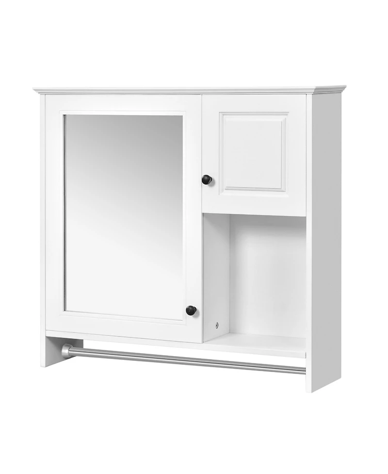 Casainc 30" Wall Mounted Bathroom Cabinet with Mirror and 2 Shelves for Over Sink Storage