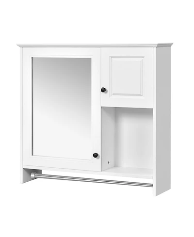Casainc 30" Wall Mounted Bathroom Cabinet with Mirror and 2 Shelves for Over Sink Storage