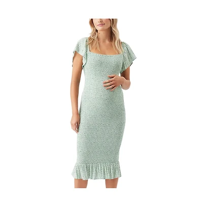 Ripe Maternity Maternity Ripe Selma Shirred Dress