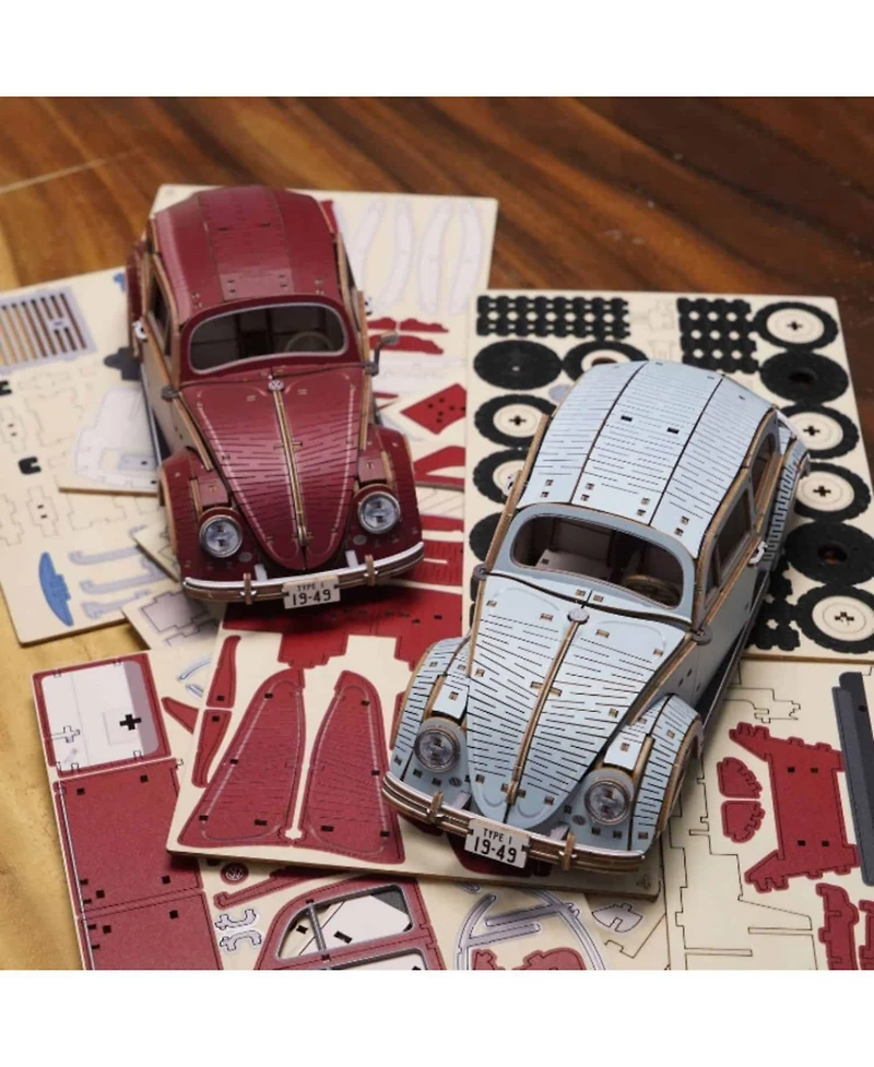 Flash Popup 3D Diy Puzzle: 1949 Vw Beetle Type 1 Wa-Gu-Mi Color Version