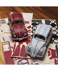 Flash Popup 3D Diy Puzzle: 1949 Vw Beetle Type 1 Wa-Gu-Mi Color Version