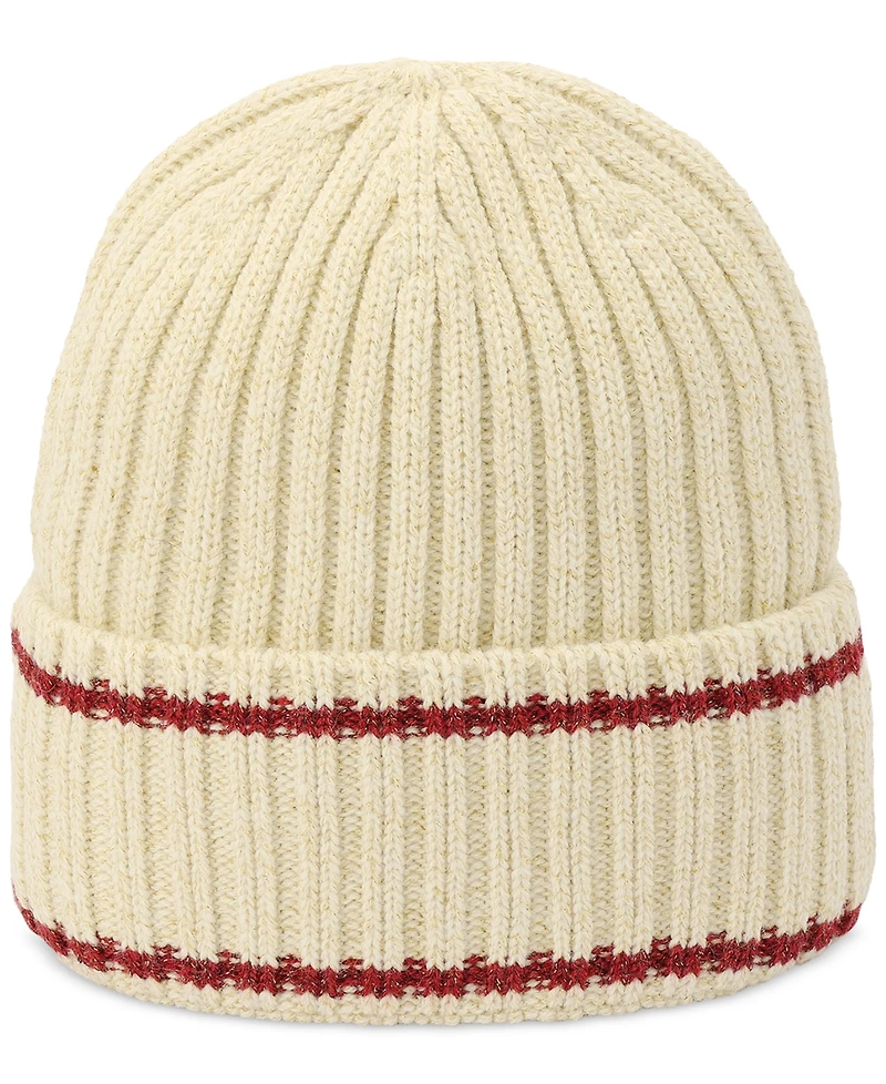 Hunter Metallic Rib Logo Cuff Beanie
