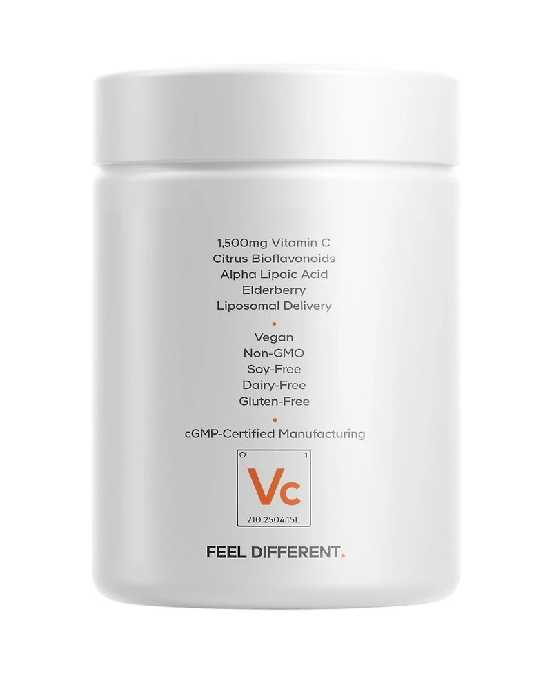 Codeage Liposomal Vitamin C Vitamins With Zinc, Elderberry, Citrus Bioflavonoids Ascorbic Acid, Quercetin & Rose Hips Fruit