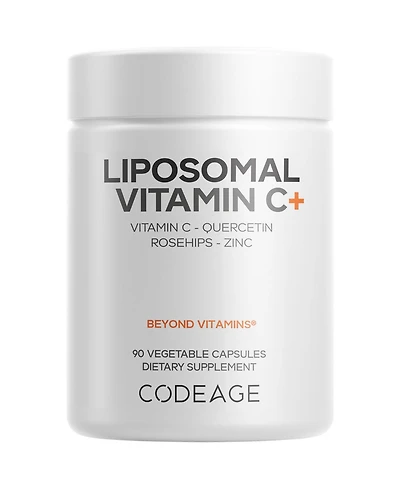 Codeage Liposomal Vitamin C Vitamins With Zinc, Elderberry, Citrus Bioflavonoids Ascorbic Acid, Quercetin & Rose Hips Fruit
