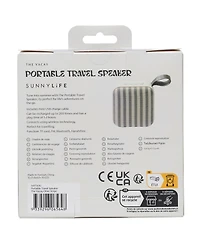 Sunnylife Portable Travel Speaker: Vacay Olive Stripe