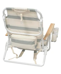 Sunnylife Deluxe Beach Chair: La Palma Sage Stripe