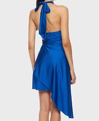 Alex & Sophia Juniors' Asymmetrical Side Tie Dress