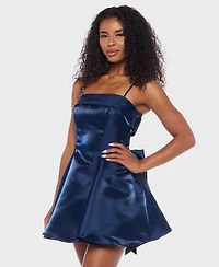 Alex & Sophia Juniors' Square Neck Short Dress