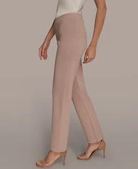 Donna Karan New York Women's Mid Rise Knit Straight Ankle Sweater Pants
