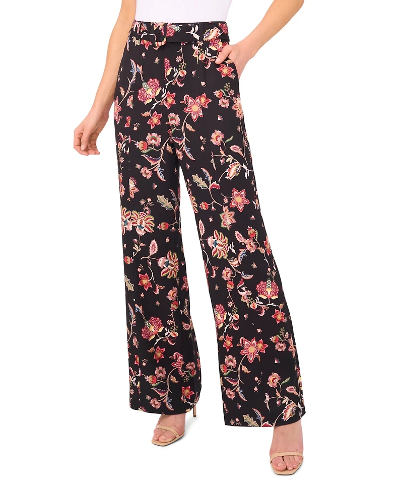 CeCe Women's Straight Leg High Rise Pants