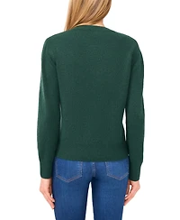 CeCe Women's Bow-Trim Crewneck Sweater