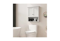 Wall-Mounted Bathroom Medicine Cabinet with Open Storage Shelf for Easy Access