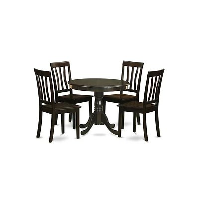 East West Furniture 5 Pc small Kitchen Table set-breakfast nook plus 4 Dining Chairs