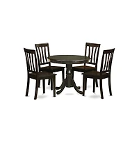East West Furniture 5 Pc small Kitchen Table set-breakfast nook plus 4 Dining Chairs