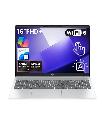 Hp OmniBook 16" Premium Traditional Laptop Amd Ryzen Ai 7 350 32GB Ram Amd Radeon Graphics 1TB Ssd Storage Windows 11 Home Fhd+ 60Hz - Silver