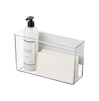 iDesign Recycled Plastic Large Laundry Room Magnetic Storage Bin, Clear