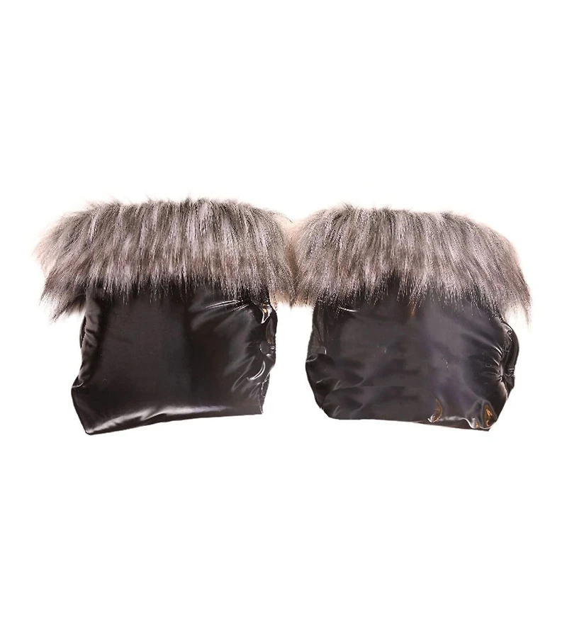 Cover Baby Adult Premium Handmuff Gloves With Gray Wool in Black