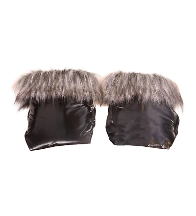 Cover Baby Adult Premium Handmuff Gloves With Gray Wool in Black