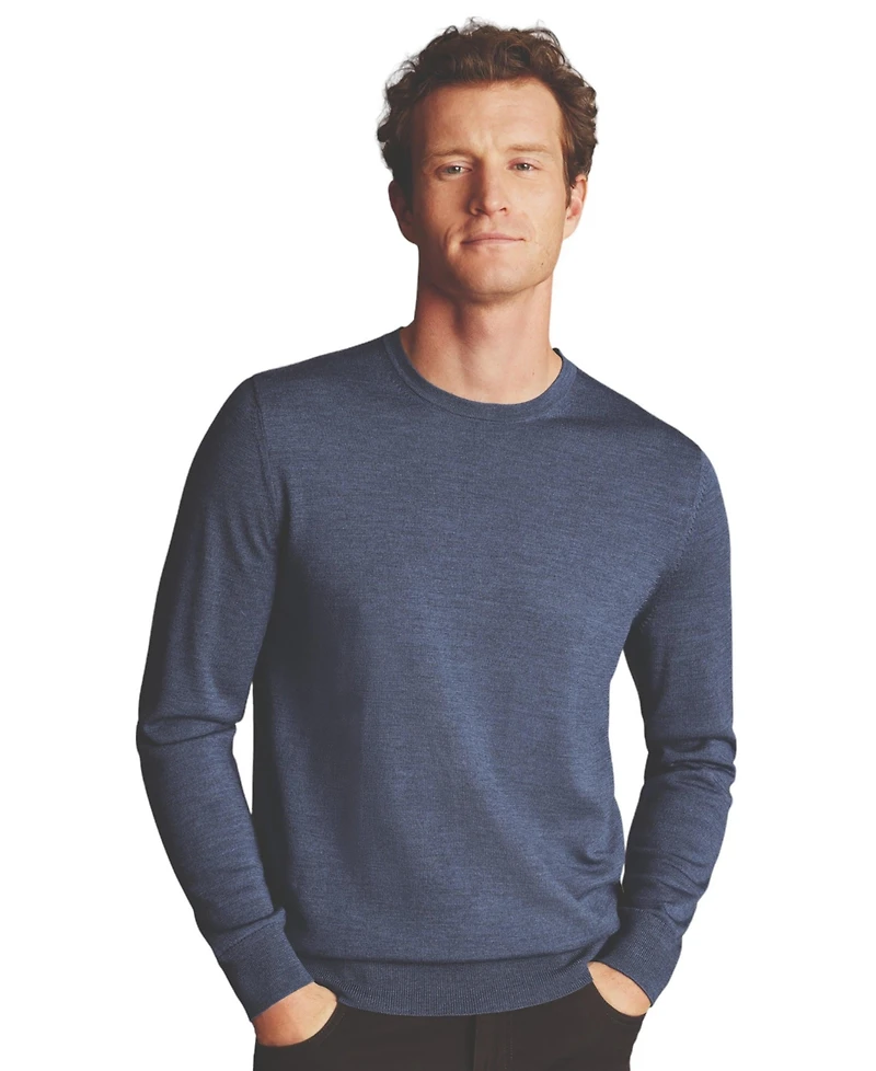 Charles Tyrwhitt Men's Pure Merino Crew Neck Sweater
