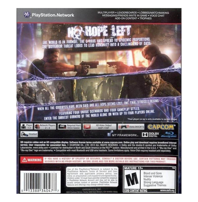 Capcom Resident Evil 6 Greatest Hits