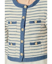 English Factory Women's Boucle Banded Fitted jacket