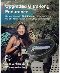 Suunto Vertical Steel Solar Gps Sports Watch with Sapphire Touchscreen, Heart Rate and Sleep Tracker - Canyon